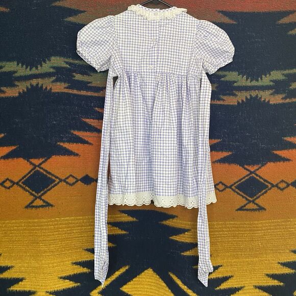 Vintage Mini World Purple/White Gingham Dress With Belt. Size 3T. Rare. USA. - Picture 3 of 14